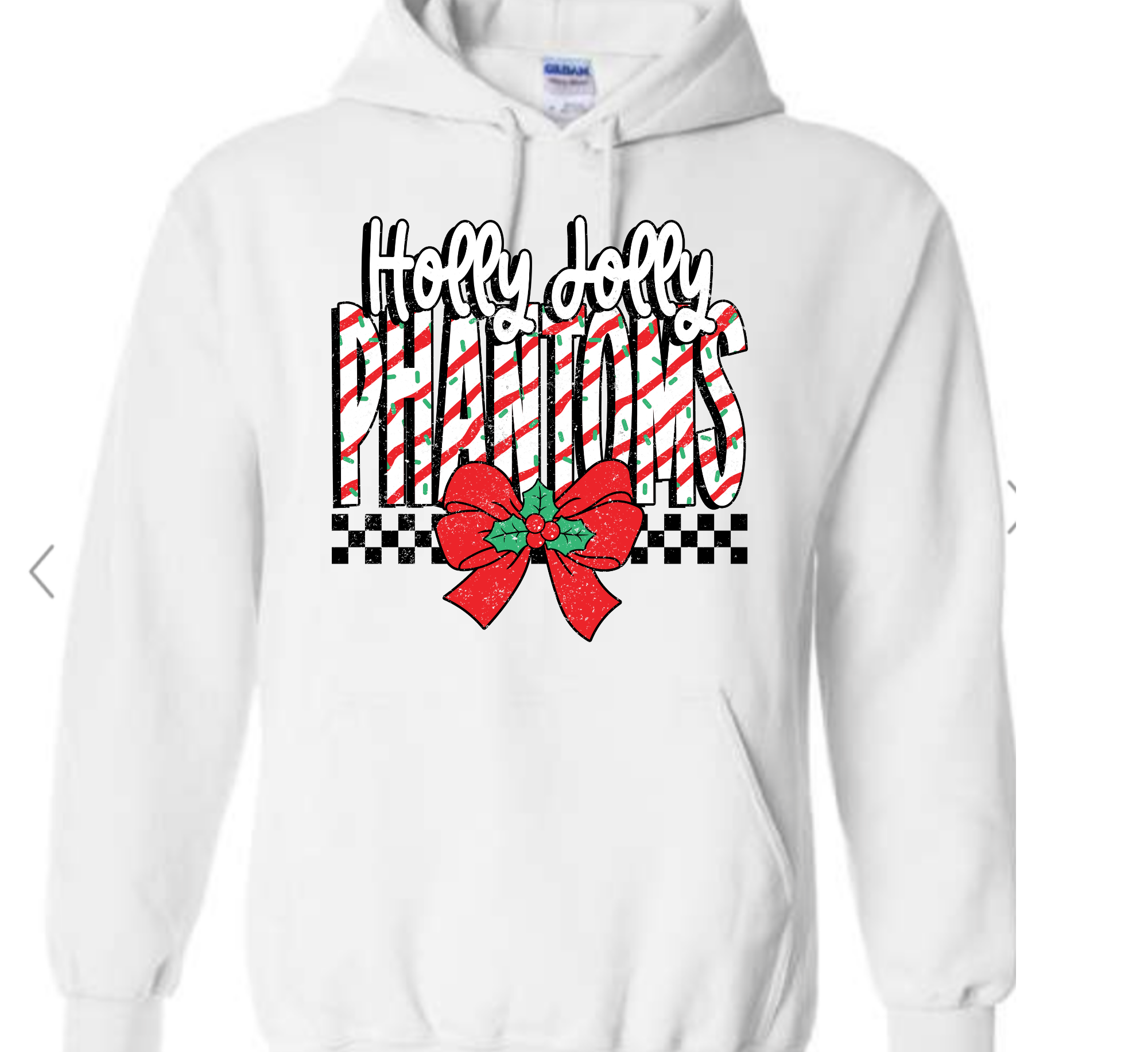 Phantoms Holiday candy cane Hoodie or Crewneck