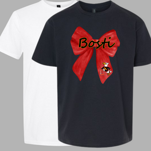 Bosti Bow white tee or Black tee