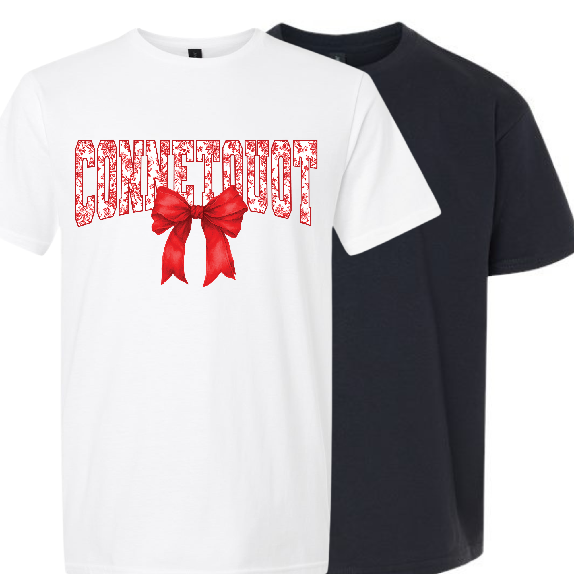 Connetquot Bow Floral Tee or Long Sleeve