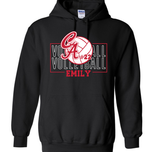 Club Attack Volleyball Box Design Hoodie