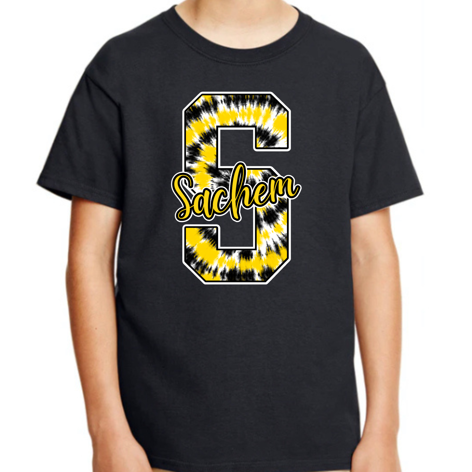 Sachem S tye Dye Black Tee Wenonah Shop