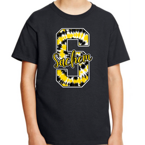 Sachem S tye Dye Black Tee Wenonah Shop