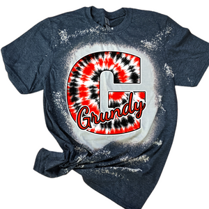Grundy Tie dye G Bleached Tee