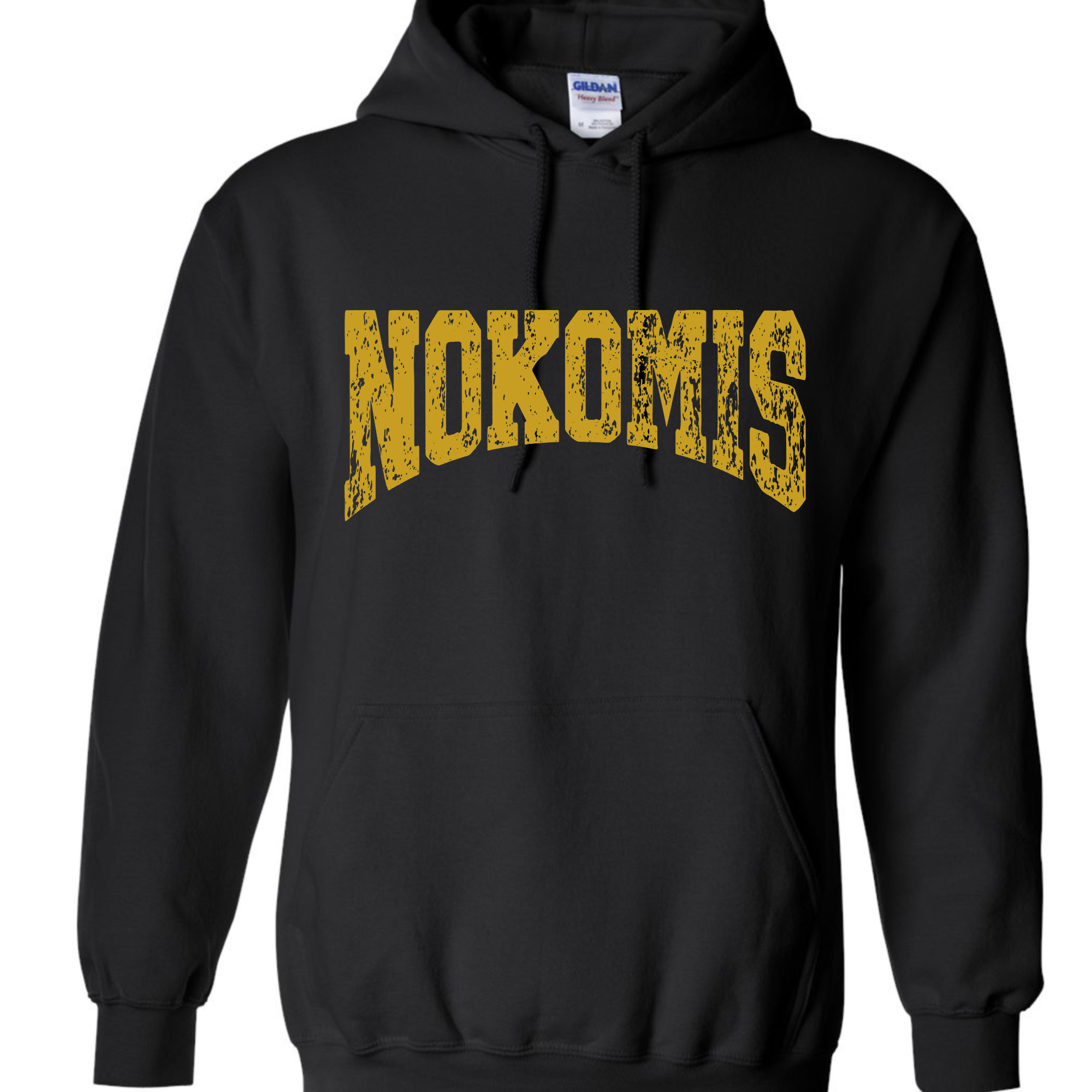 Nokomis Black Hoodie, Crewneck, Long sleeve