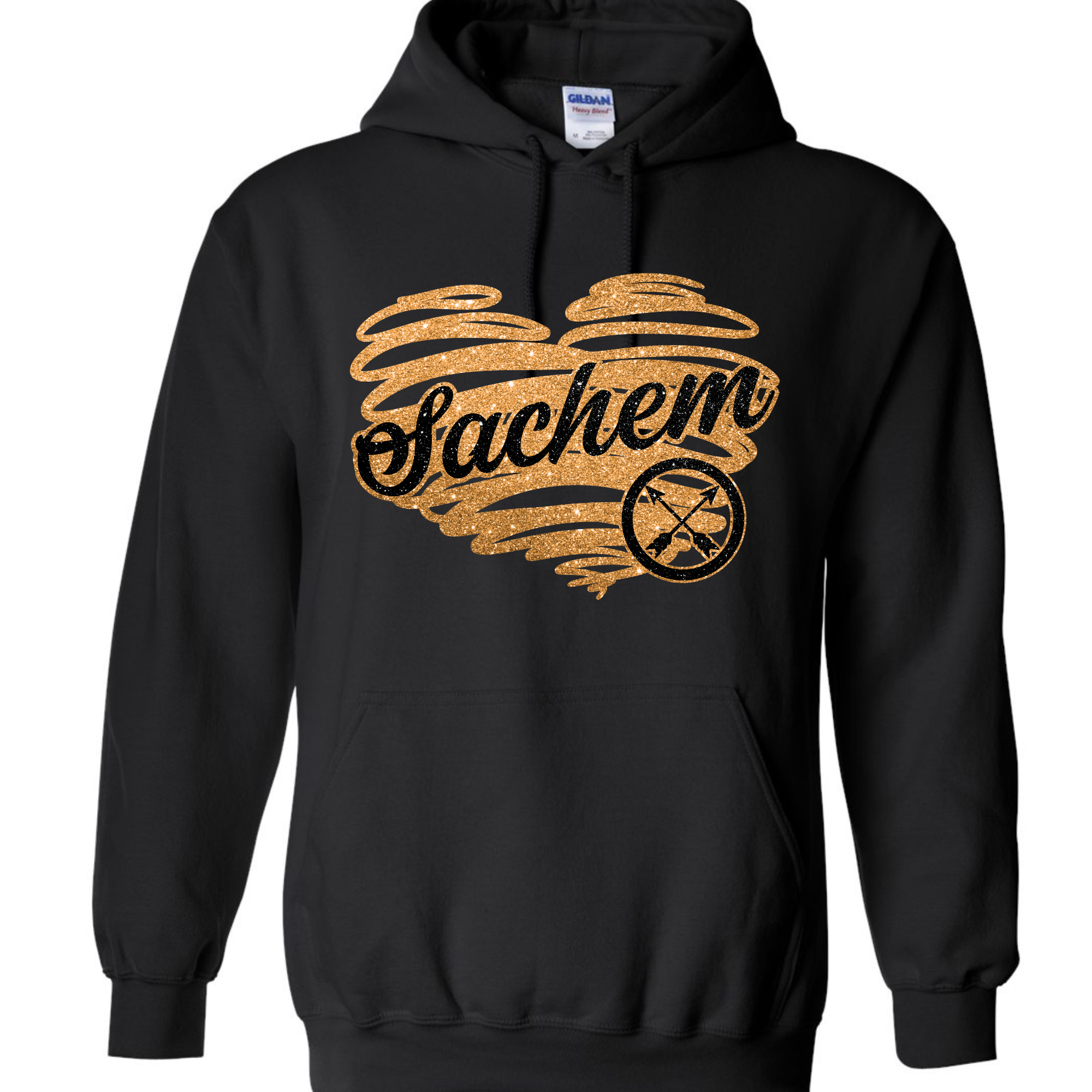 Sachem Glitter effect Hoodie, crewneck long sleeve