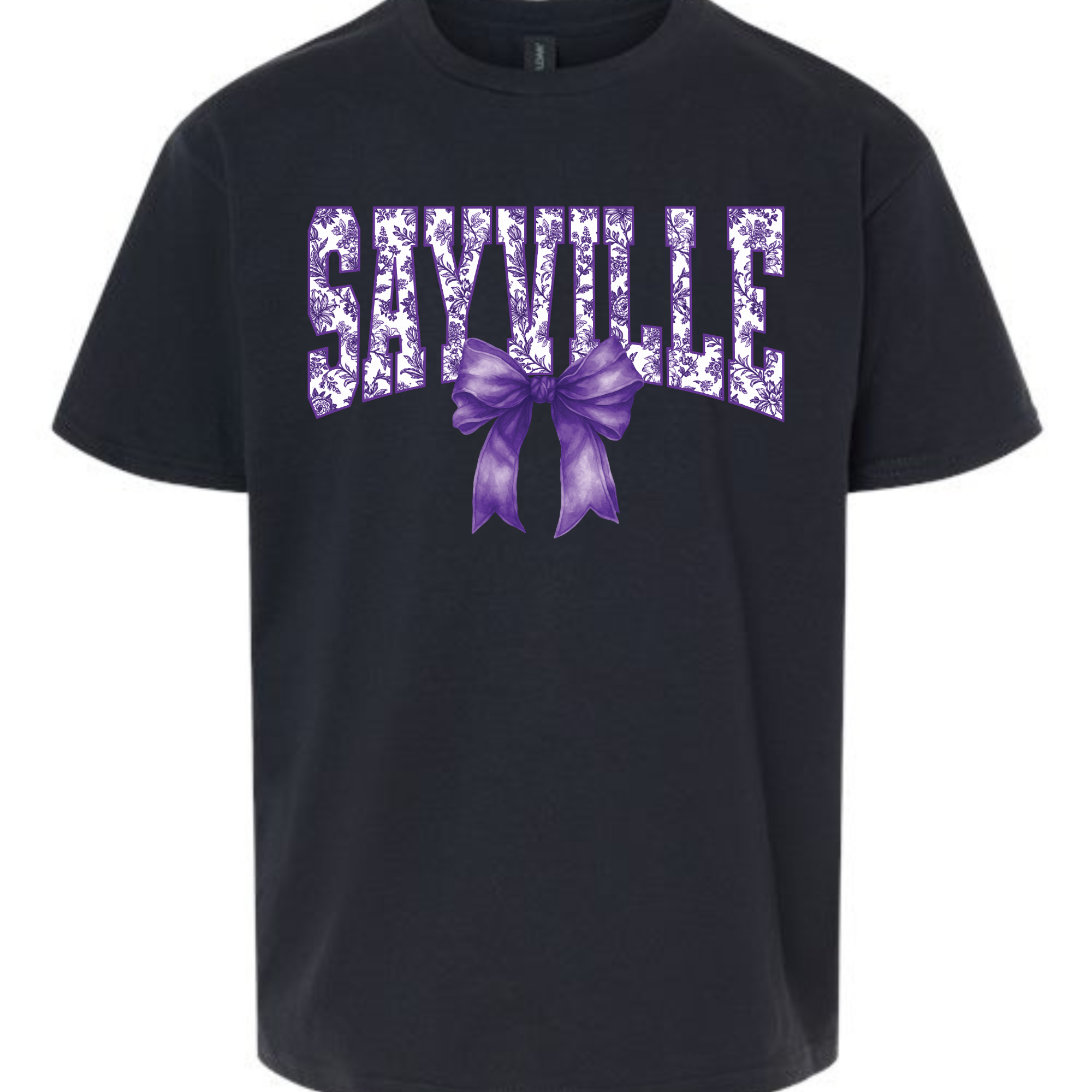 Sayville bow Black tee or Long Sleeve