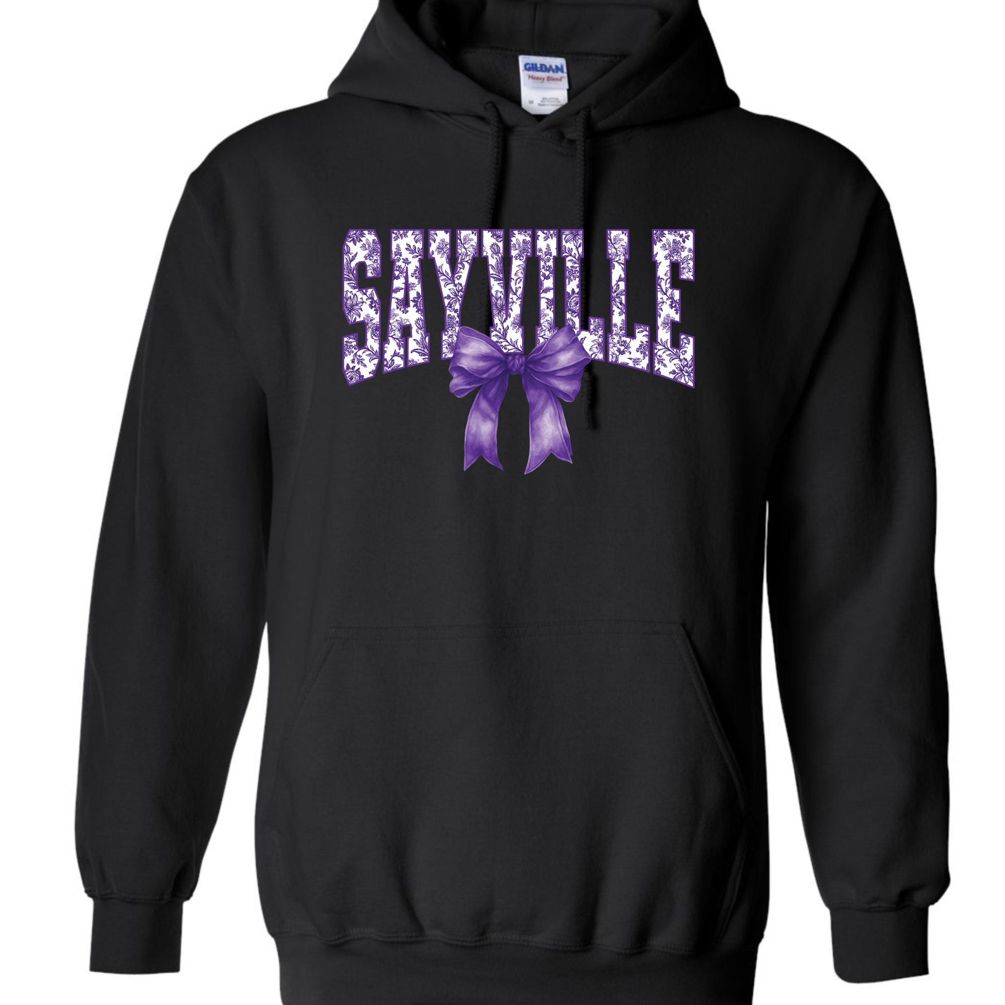 Sayville Bow Black hoodie or Crewneck