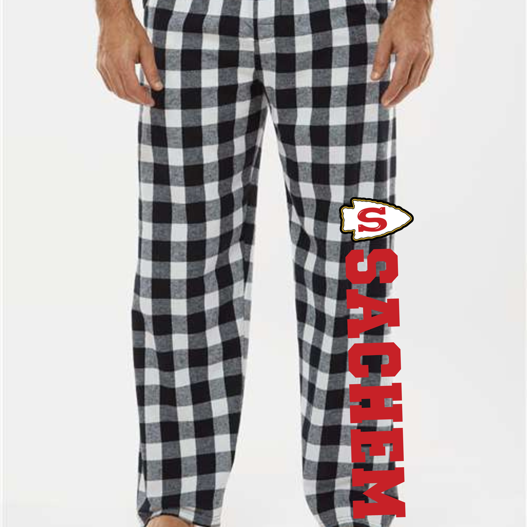 Sachem Black and white Flannel Pants