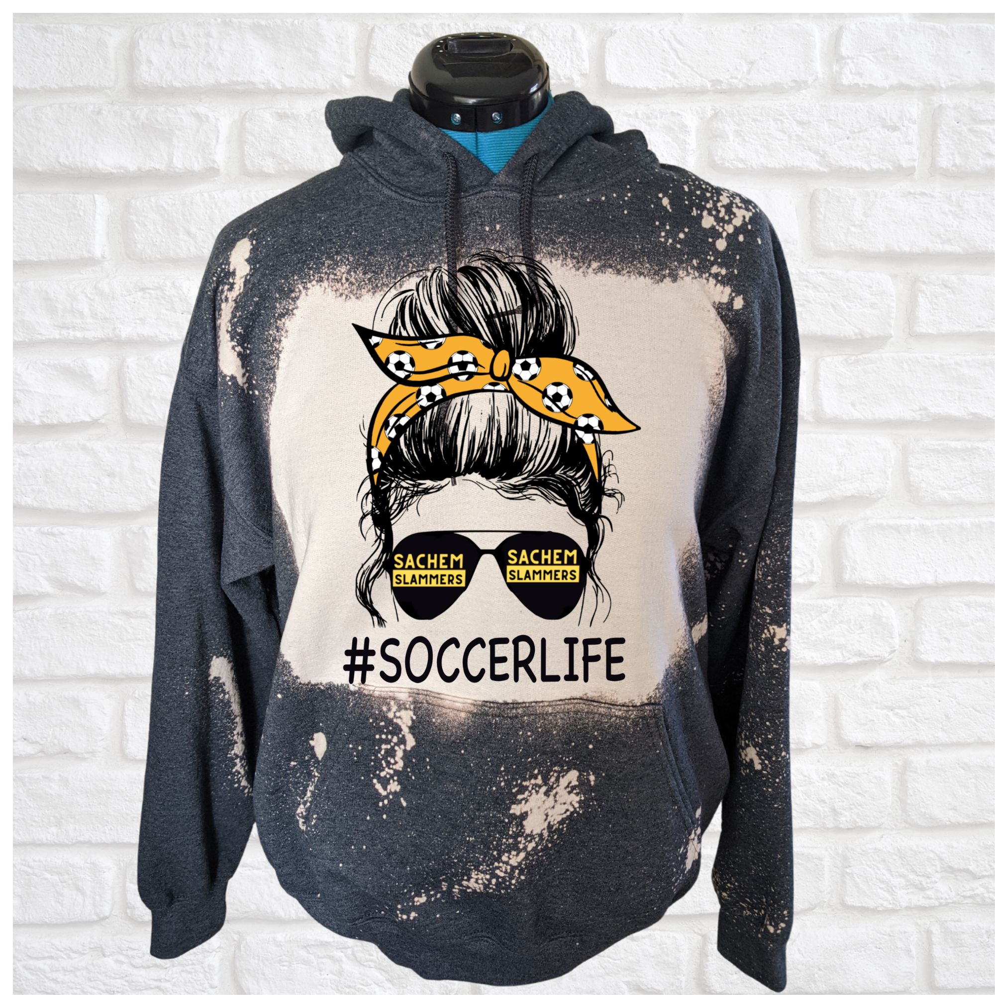 Soccer life Bleached Hoodie or Tee