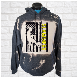 Slammers girl soccer flag Bleached hoodie or Tee