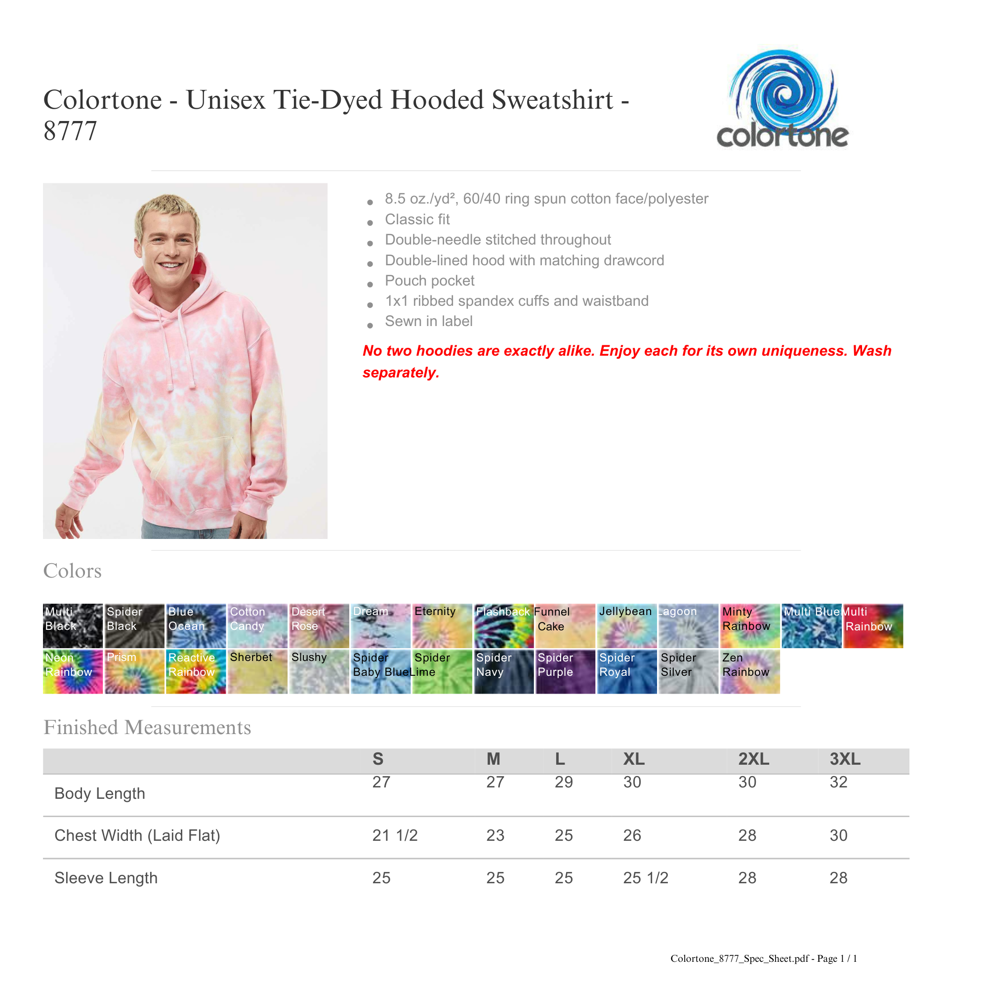 Phantoms Bow Tie Dye  Hoodie