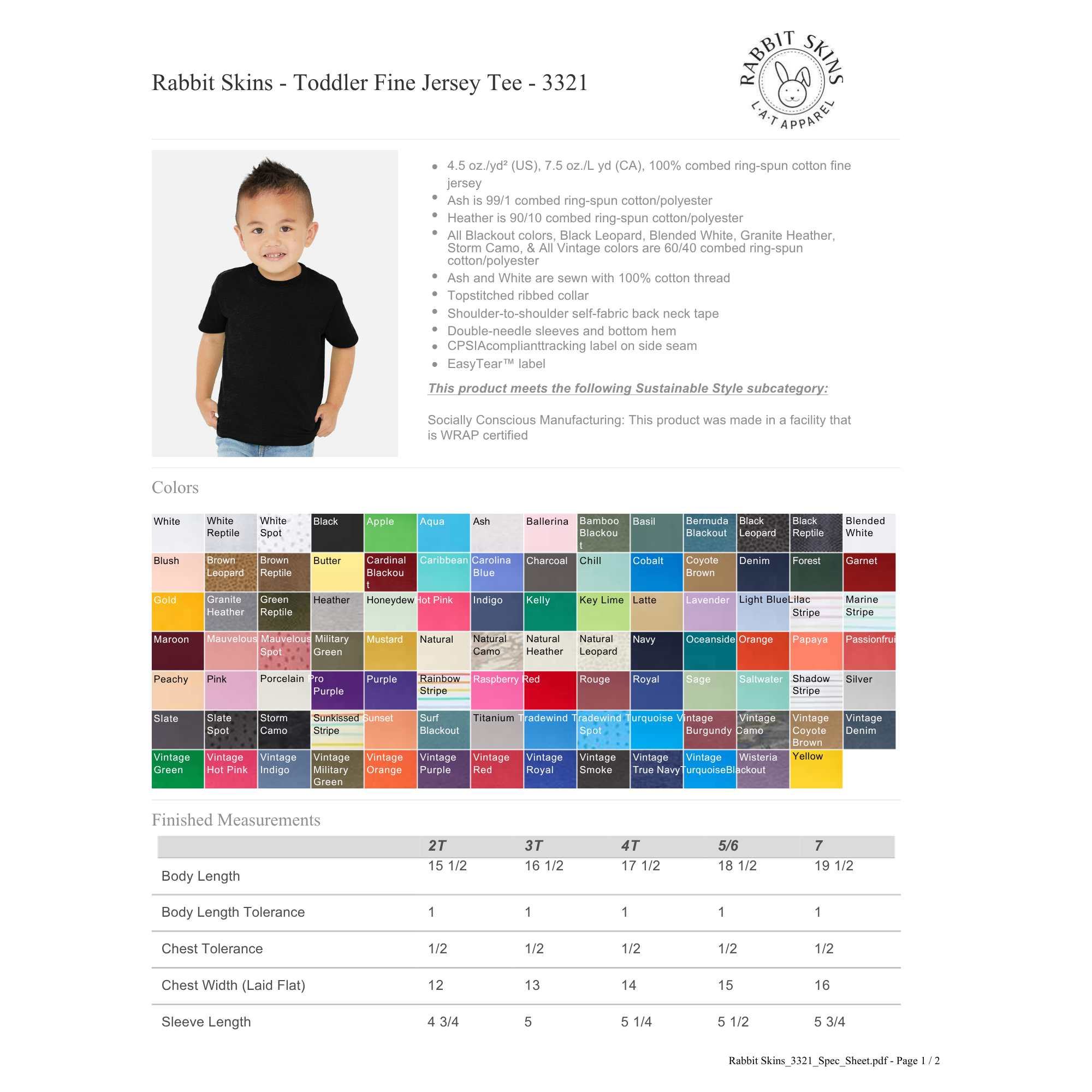 Toddler tee Forest Green or Black please choose in menu