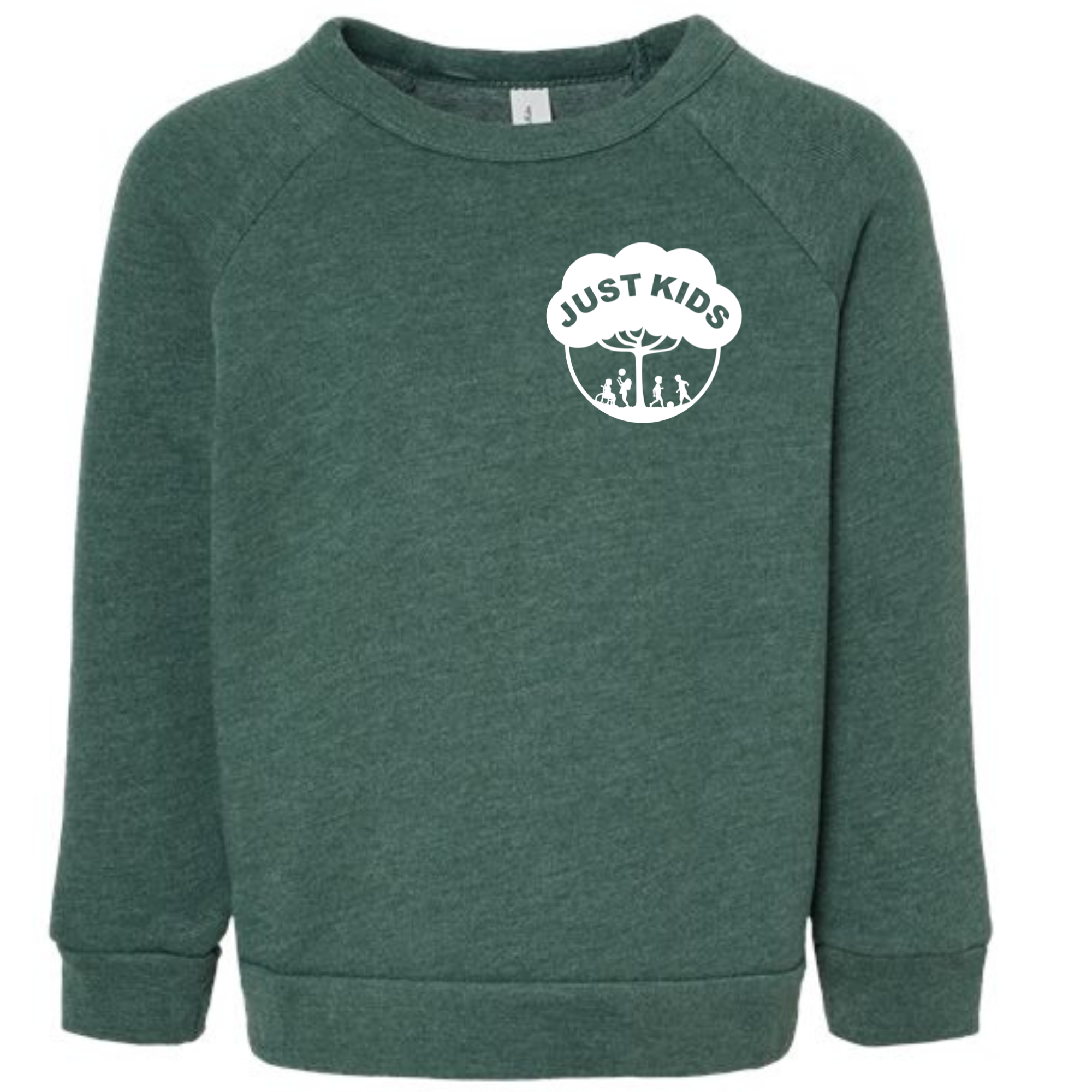 Toddler Crewneck Heather Forest or Black choose in menu tab