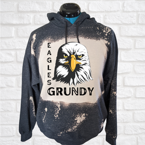 Eagles Grundy bleached hoodie or Tee( PLEASE PICK IN MENU!!)