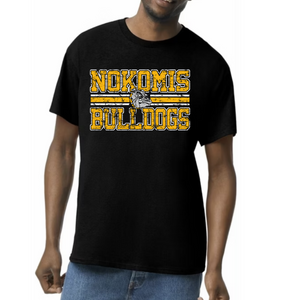 Nokomis football style Black Tee