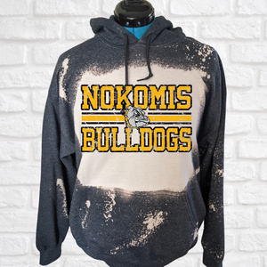 Nokomis Football style Bleached hoodie or tee (please choose tee or hoodie in menu)!!!