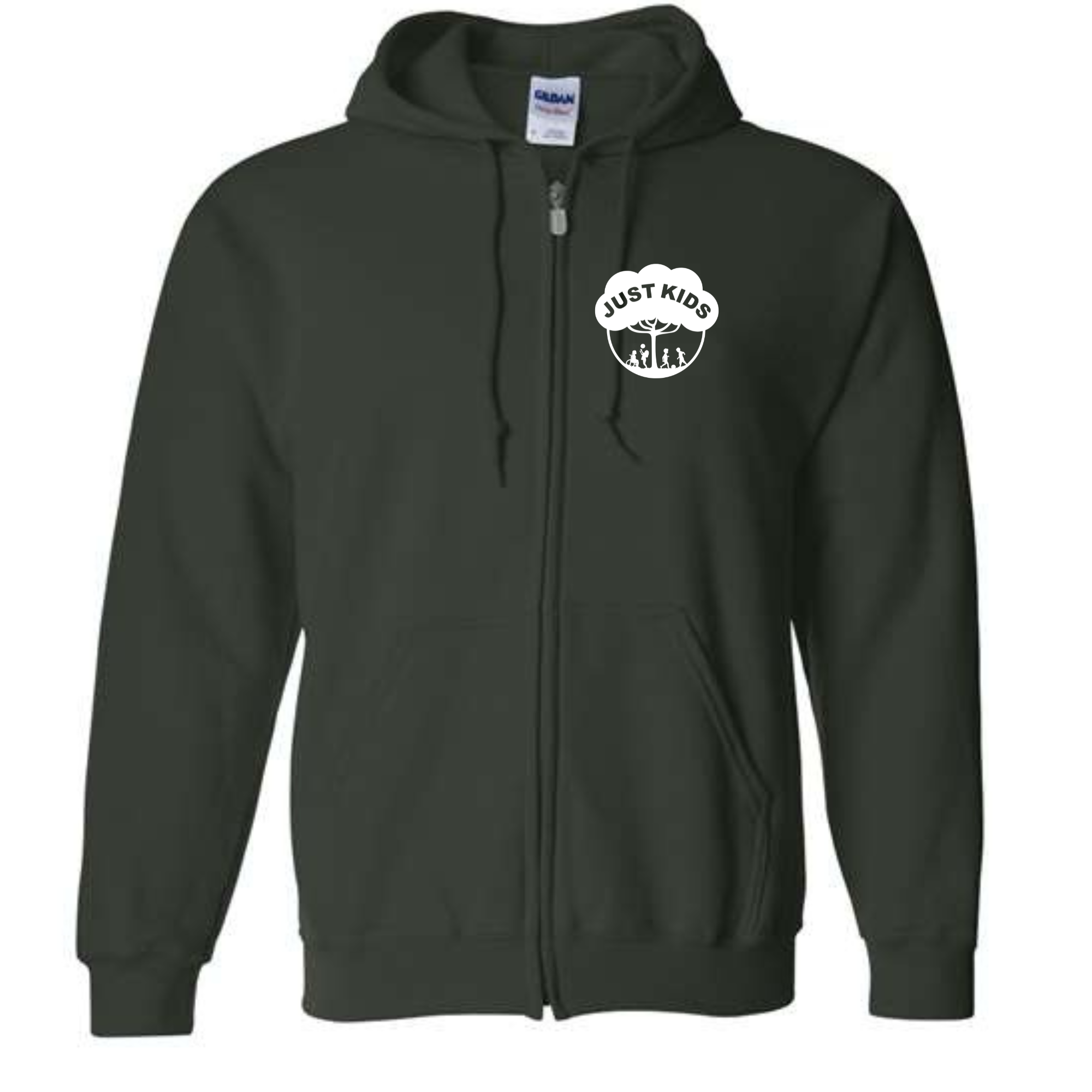 Adult Zip Up Forest Green or Black
