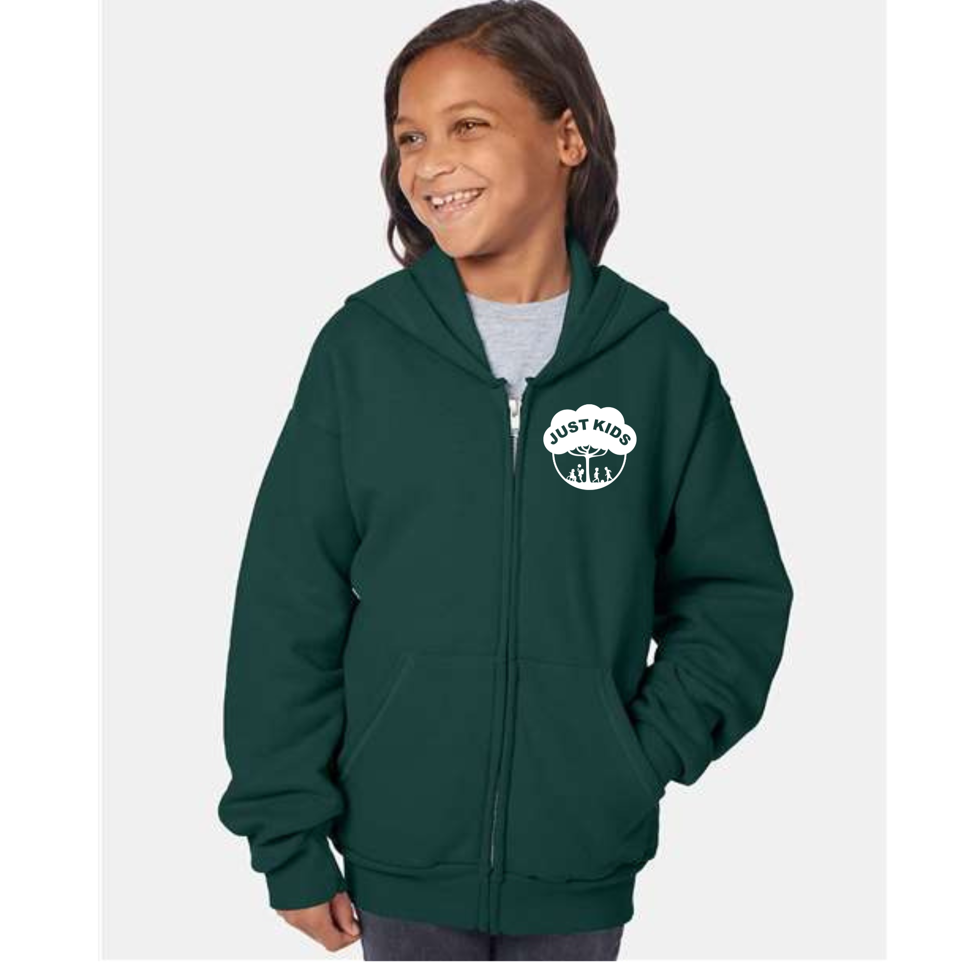 Youth Zip Up Green or Black