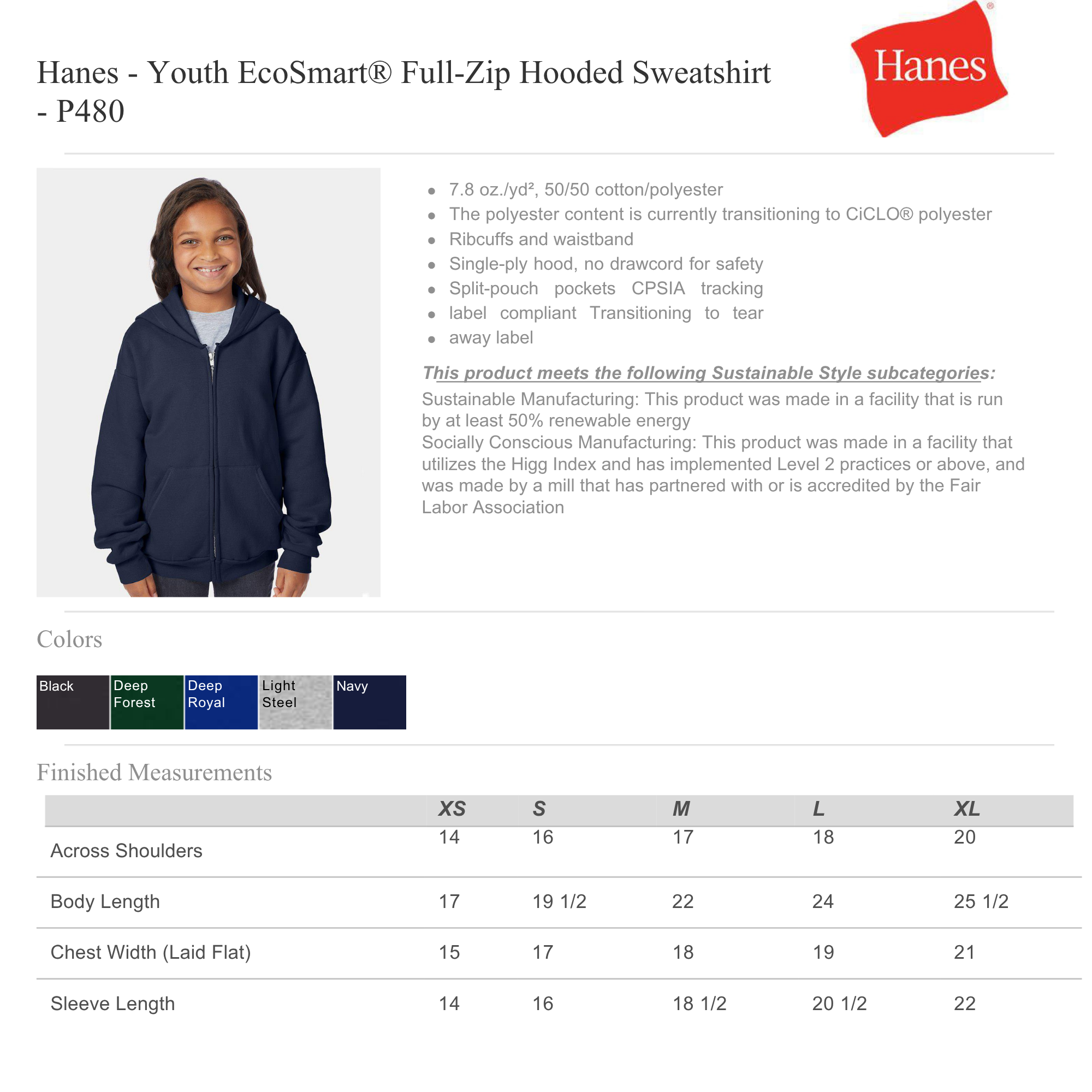 Youth Zip Up Green or Black