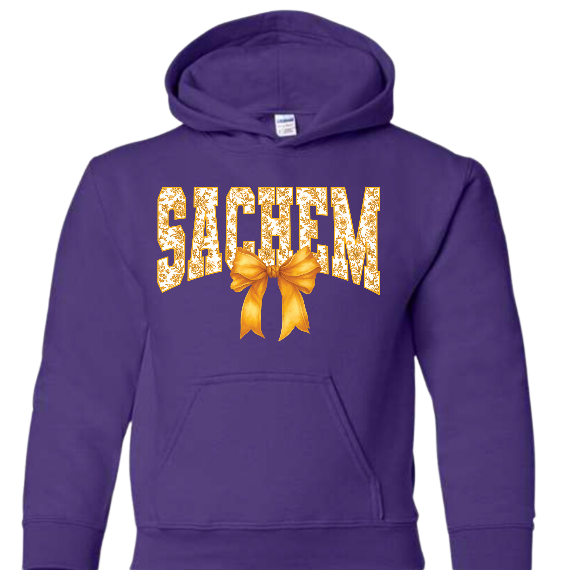 Sachem Gold Bow Hoodie or Crewneck Purple