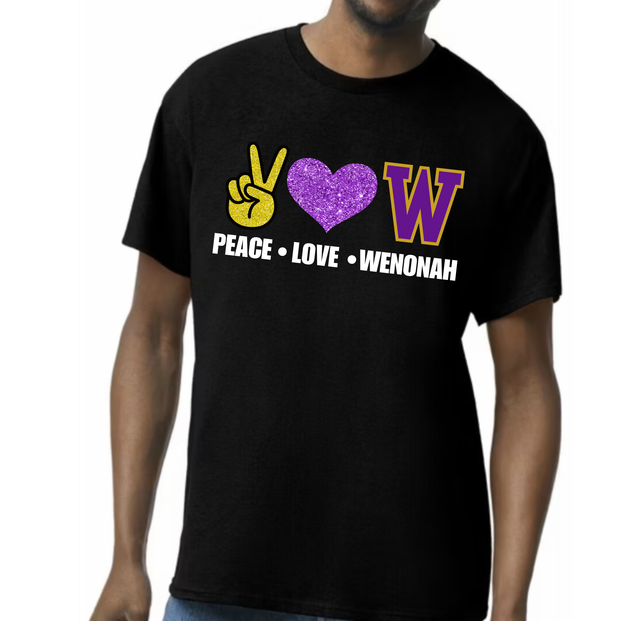 Peace Love Wenonah black tee