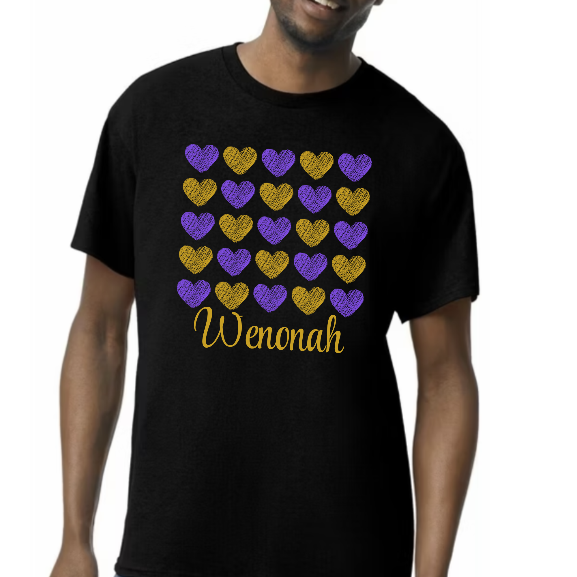 Wenonah Hearts Black tee