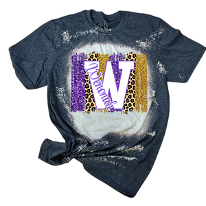 Wenonah leopard glitter Bleached tee