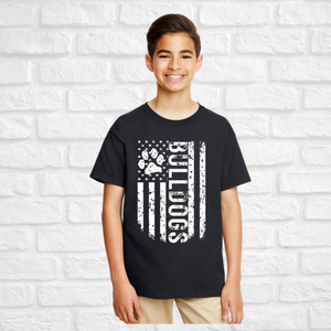 Bulldogs flag black tee