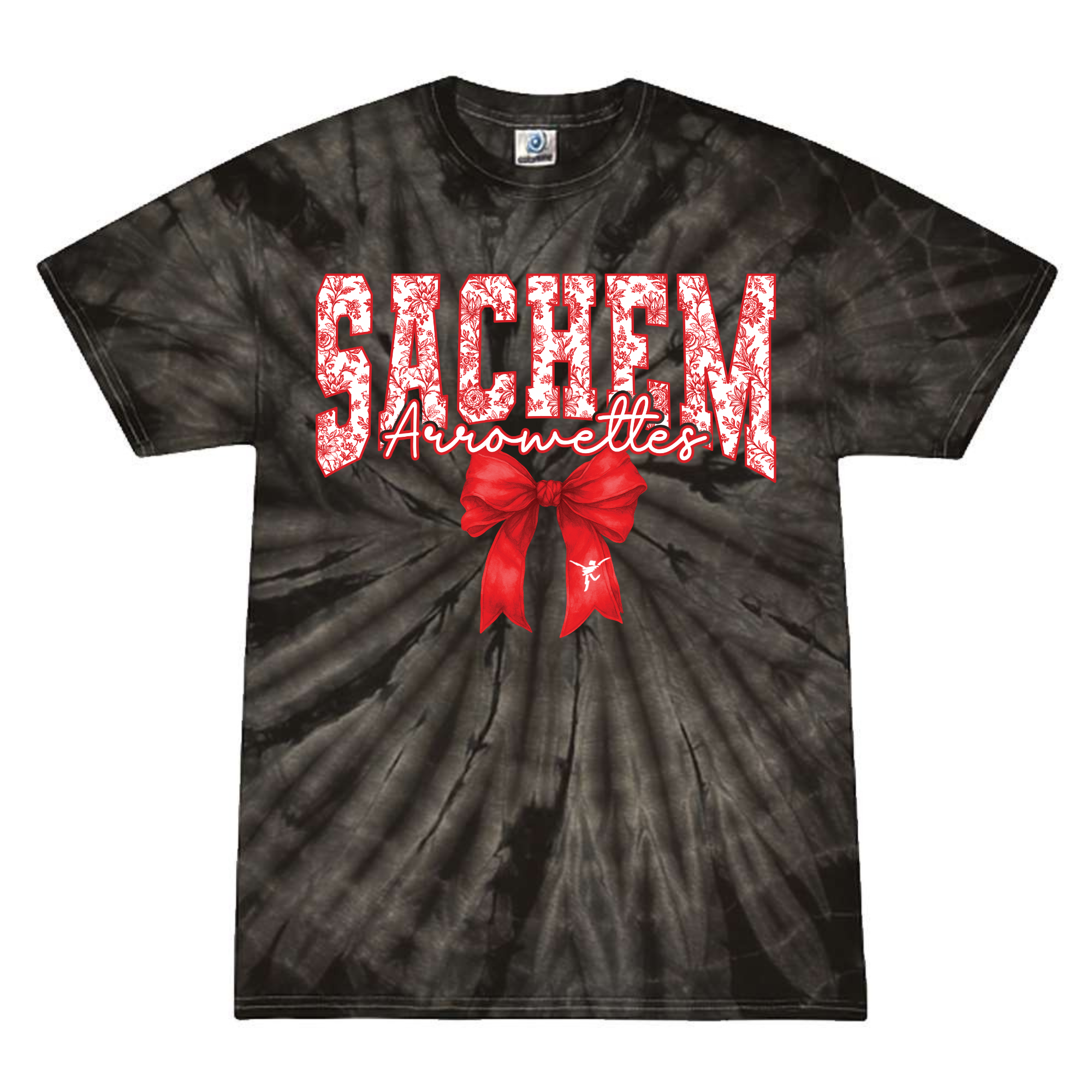 Blk Tie Dye Arrowettes Gold or Red logo Please choose Style needed