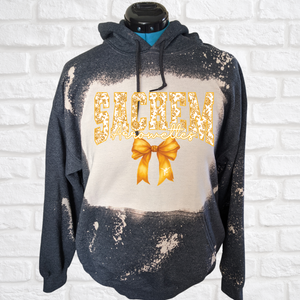 Bleached hoodie red or gold Arrowettes logo Please choose style in menu tab!