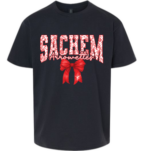 Sachem Arrowettes Black Tee Please choose Color Arrowettes and Style you want