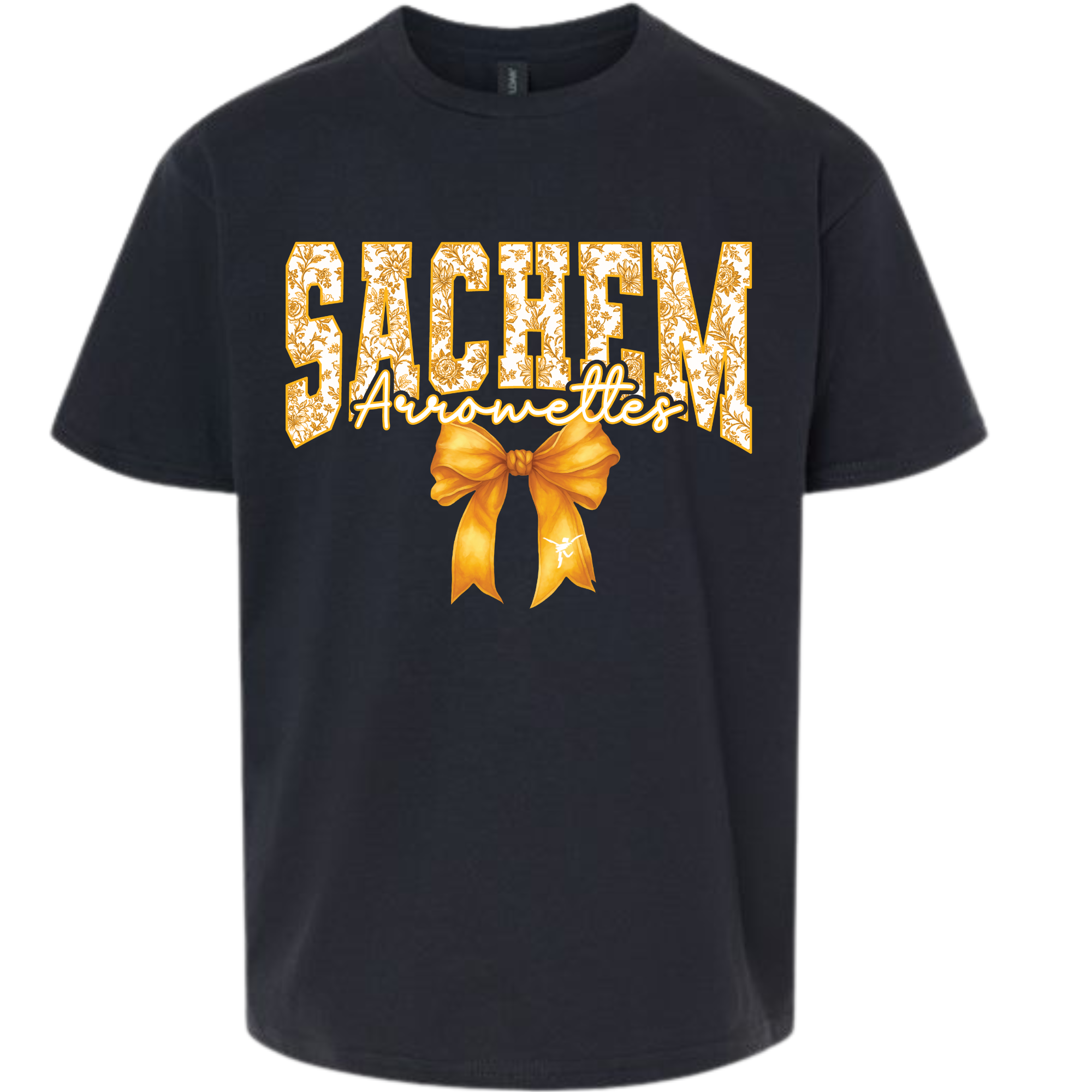 Sachem Arrowettes Black Tee Please choose Color Arrowettes and Style you want