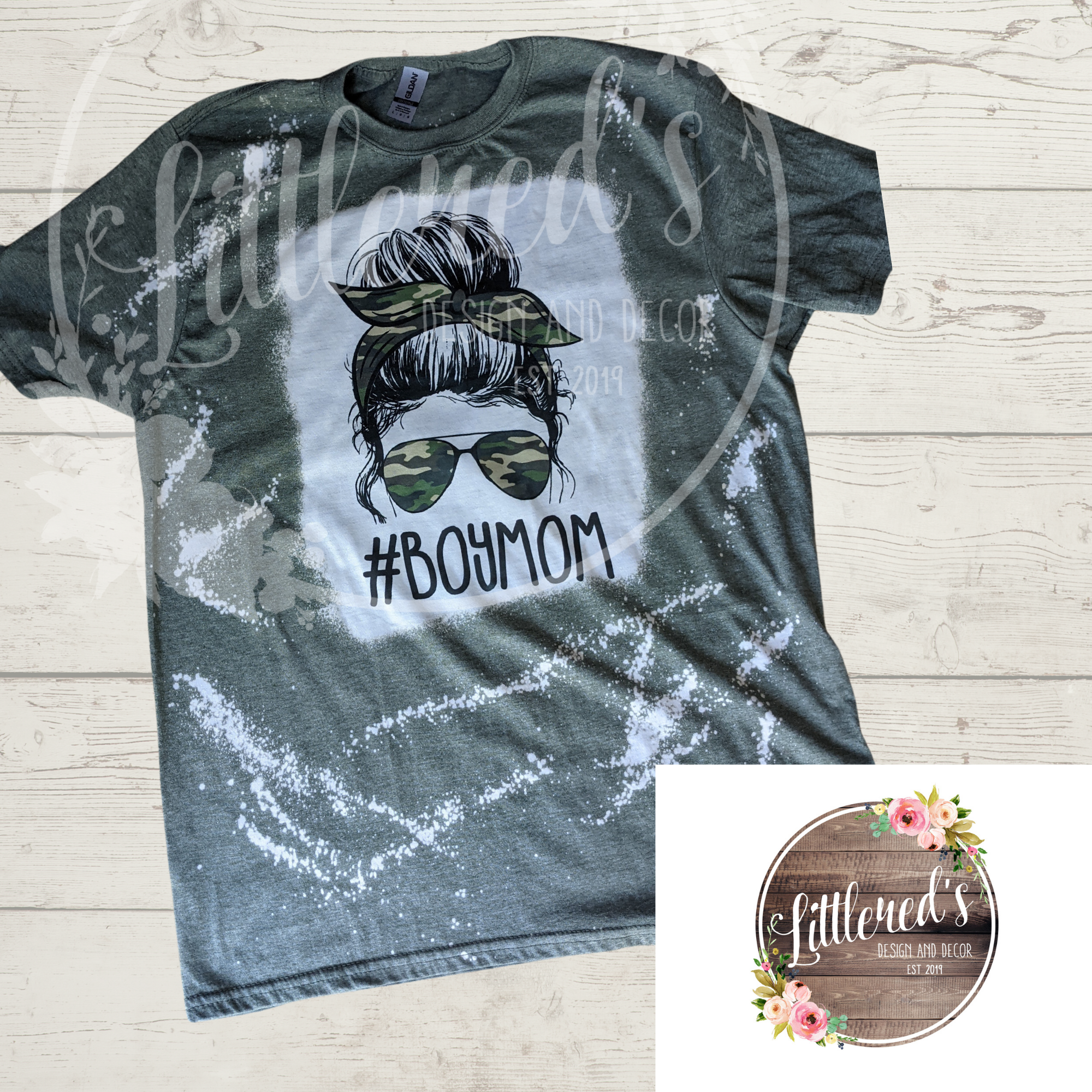 Boy mom camo t-shirt
