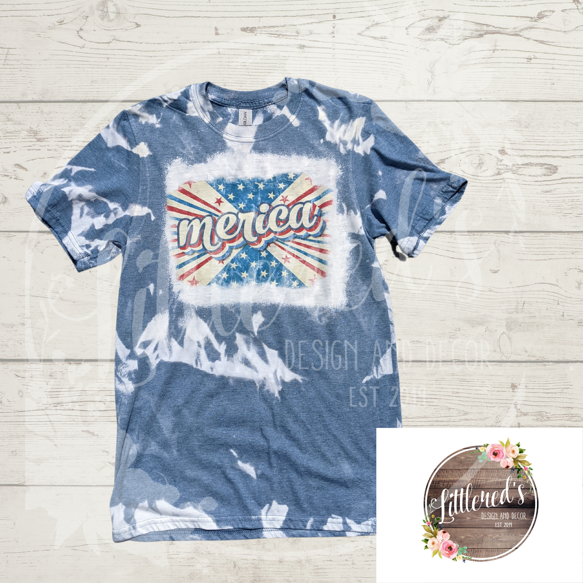 Heather indigo merica tee
