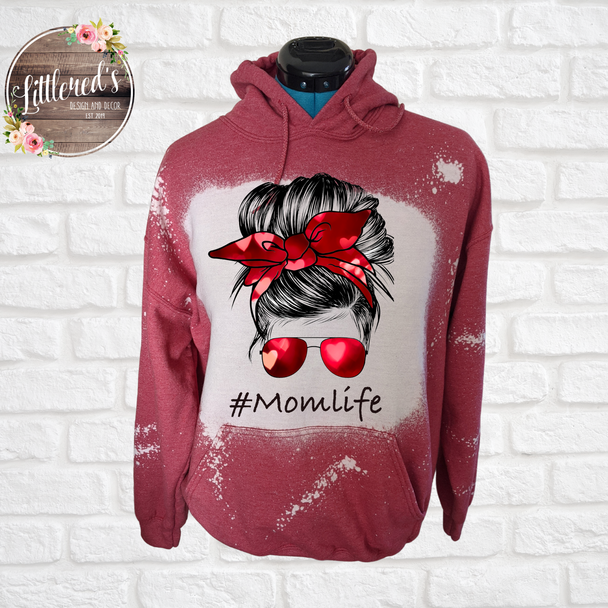 Red Valentine’s Day hoodie