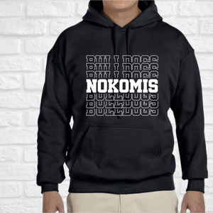 Bulldogs Nokomis 3d Lettering Hoodie or Crewneck Please choose in menu!!