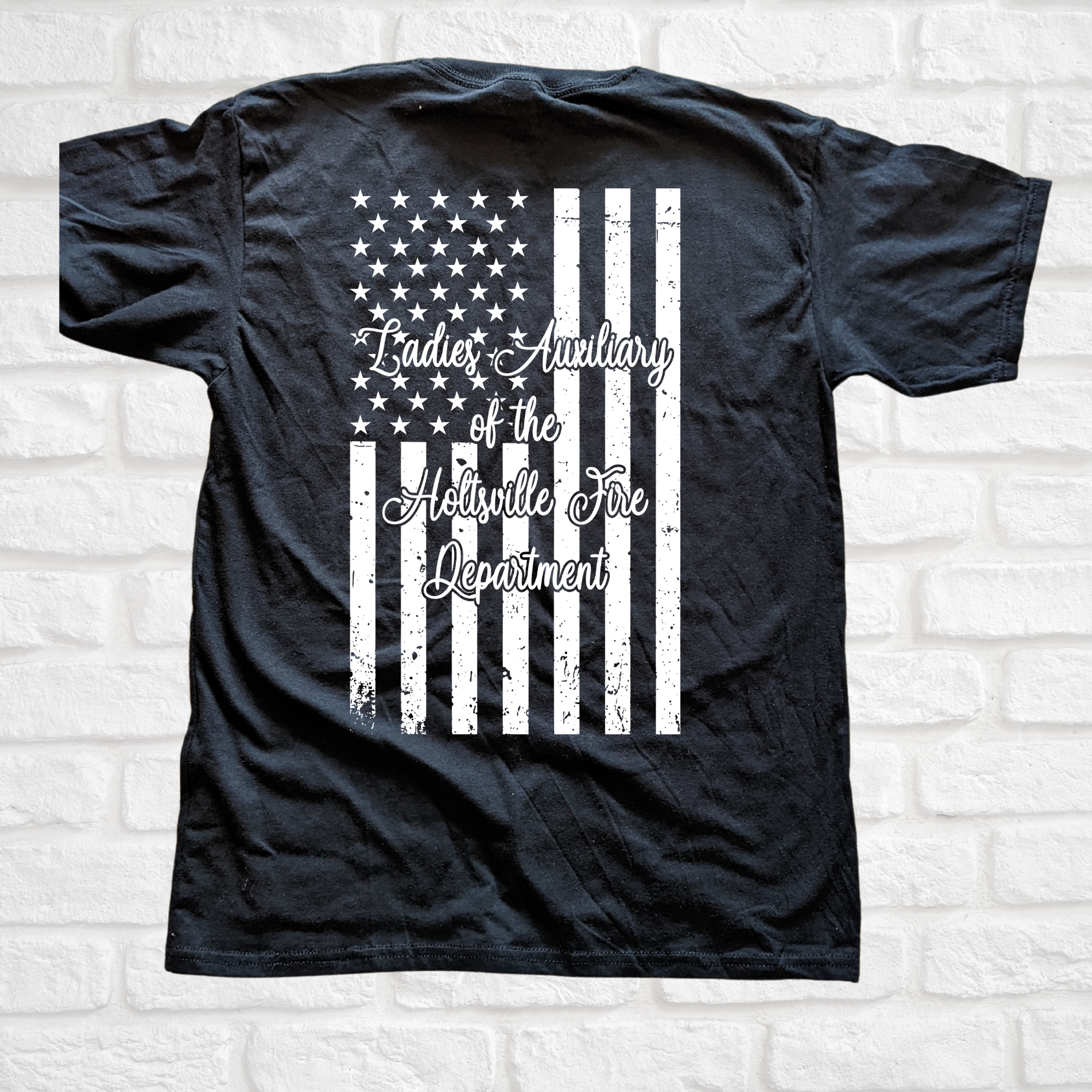 Ladies Auxiliary White flag Design on back