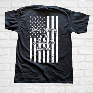 Ladies Auxiliary White flag Design on back