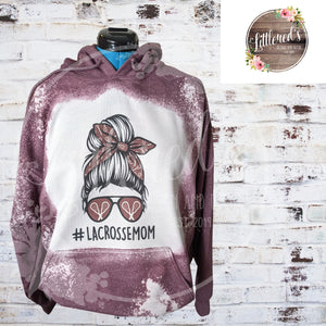 Maroon lacrosse mom hoodie