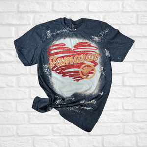 Tamarac Glitter Heart Bleached Tee