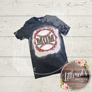 Baseball mom Leopard print Tshirt