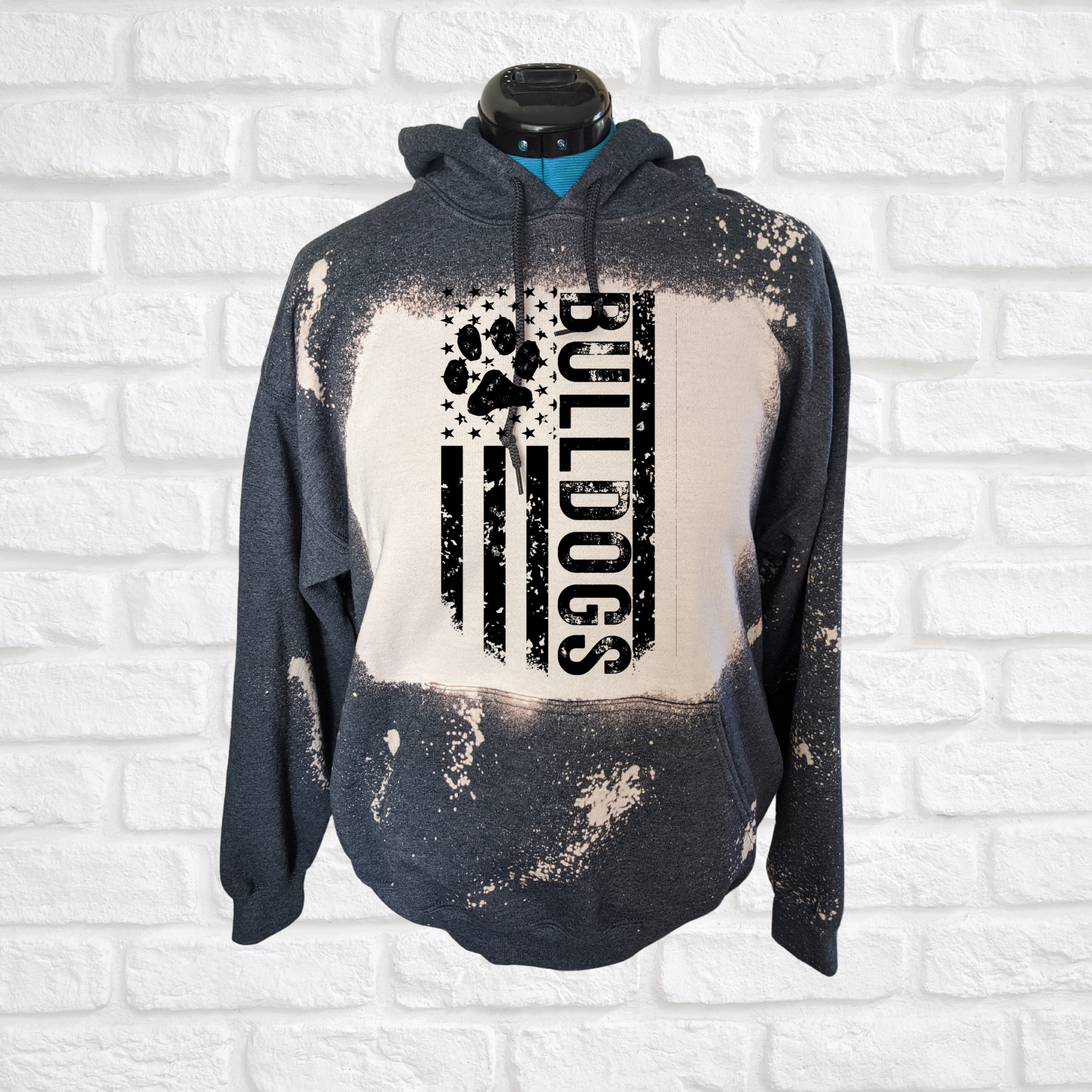 Bulldog Bleached Flag hoodie