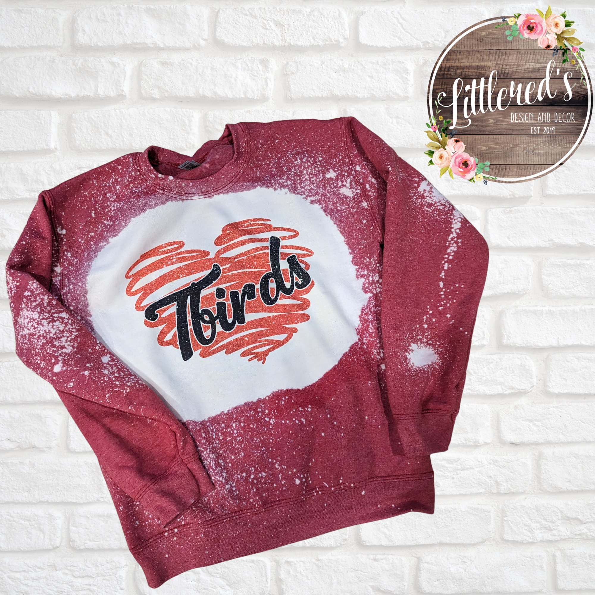 Tbirds Glitter Heart Sweatshirt